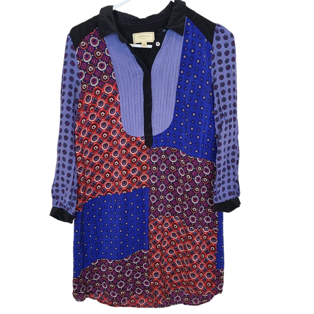 Moulinette Soeurs Multicolor Patchwork Mini Dress